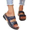 thumbnail image 3 of Kcodviy Women Summer Solid Color Casual Sandals for Women Buckle Strap Casual Open Women Slides Sandals Toe Wedges Soft Bottom Summer Sandals for Women Dressy Breathable Slippers Shoes Sandals, 3 of 5