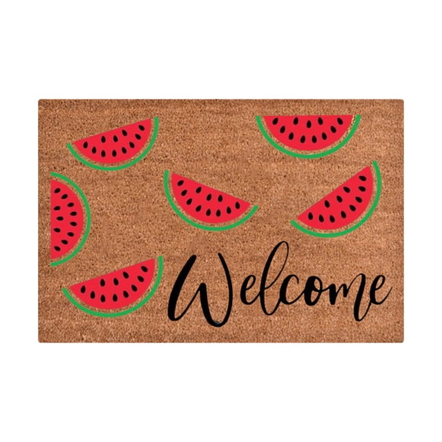 Summer Doormat Outdoor Coir Industrial Mat Outdoor Rug for Garage Floor Summer Rug Home Decorations Outdoor Super Absorb Mud Front Door Mats Perfect for Indoor and Outdoor Use, 16x24 Inch