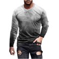 thumbnail image 2 of Meichang T-Shirt à Manches Longues pour Hommes Doux, T-Shirts Graphiques pour Hommes Tendance avec Imprimé 3D d'Illusion d'Optique, T-Shirts Mode à Col Rond pour le Gym à Manches Longues pour Hommes, 2 of 5