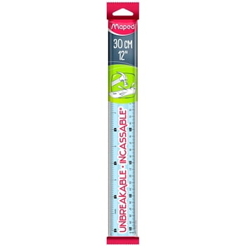 Maped - Unbreakable ruler 30cm - 12'' - Blue - Shatterproof material
