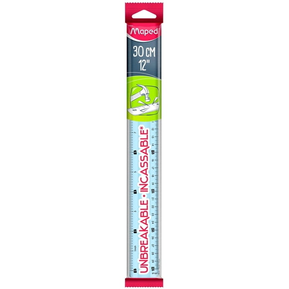 Maped - Unbreakable ruler 30cm - 12'' - Blue - Shatterproof material