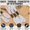thumbnail image 3 of 10 Skeins Black Embroidery Floss, 8m Cotton Embroidery Floss - Cross Stitch Thread Set,White-1, 3 of 7
