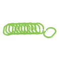 thumbnail image 5 of Anneaux de Rideau de Douche en Plastique Vert Lime Transparent - Ensemble de 12, 5 of 5