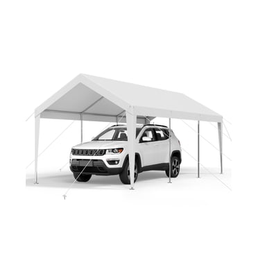 VEVOR Carport Car Canopy 10 x 20 FT Heavy Duty Portable Car Garage Shelter Tent White