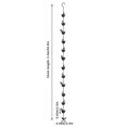 thumbnail image 3 of 2.4M Mobile Iron Bird Outdoor Rain Chain Decor Attached Hanger Wind Chimes Bells, 3 of 10