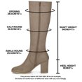 thumbnail image 2 of Unique Bargains Women's Round Toe Block Heel Knee High Boots, 2 of 6