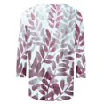 thumbnail image 5 of Jsaierl Automne Manches 3/4 Hauts pour Femmes Décontractés Col Rond Chemises Mode Imprimées T-Shirts Confortables Légers 2024 Blouses pour Dames, 5 of 5