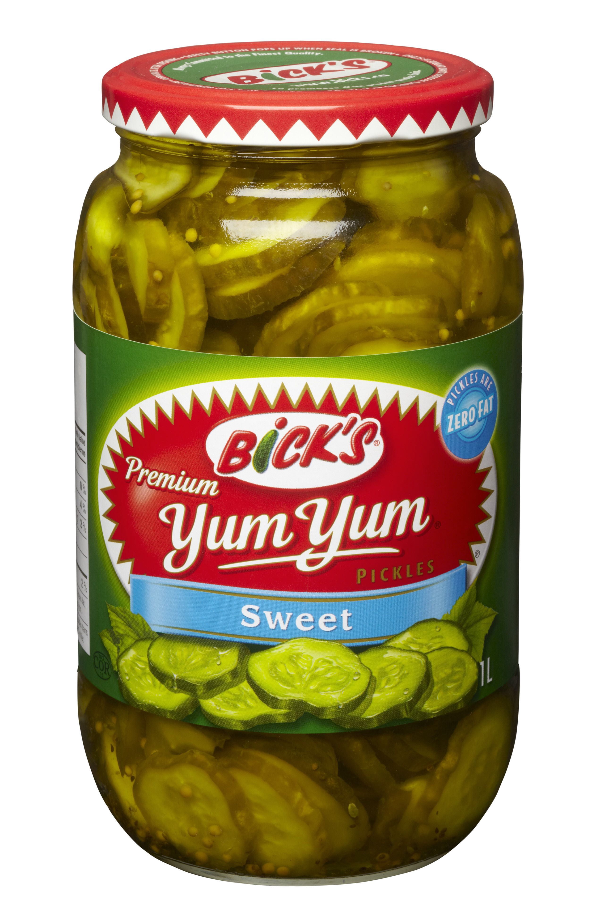 Bick’s cornichons Yum Yum sucrés 1L