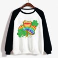 thumbnail image 4 of Chemises pour Femmes, Imprimé Saint-Patrick, Col Rond, Manches Longues, T-shirt Ample, Chemises Saint-Patrick pour Femmes, 4 of 4
