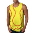 thumbnail image 2 of LSLJS Débardeurs de Baseball pour Hommes Été Décontracté Sans Manches T-Shirt Hauts à Imprimé de Baseball, 2 of 5
