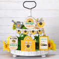 thumbnail image 2 of Riforla Summer Hierarchical Tray Decorative Set Summer Wooden Logo Rural Farmhouse Decorative Wooden Kitchen Hierarchical Tray Logo Decorative Tray Logo Summer Home Kitchen Desktop 1Set Of Yellow, 2 of 8