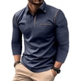 thumbnail image 1 of FAIWAD Men's Long Sleeve Shirts Casual Button Down Basic Golf Pullover Tops Lightweight Work Athletic T-Shirt, 1 of 9