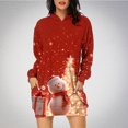 thumbnail image 1 of TIMIFIS Robe Décontractée Longue à Capuche pour Femmes Robe de Noël Moche Légère à Manches Longues avec Poche, 1 of 4