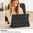 thumbnail image 3 of for Xiaomi Redmi Pad Pro/Xiaomi Poco Pad 12.1 inch Case, Rhombus Grid Pattern Multiple Viewing Angles Stand Slim Folio Cover (Black), 3 of 7