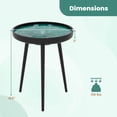 thumbnail image 3 of Costway Table d'Appoint Ronde de 16 Pouces Table Basse Moderne Mi-Siècle avec Décoration de Coquillages, 3 of 10
