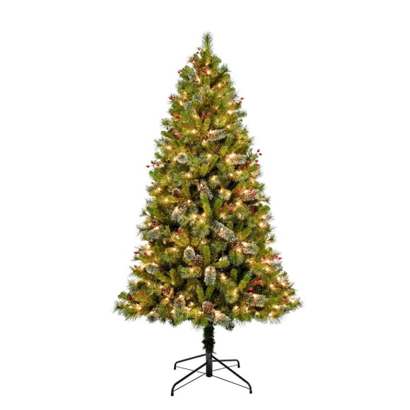 Puleo 7ft Pre-lit Mountain Pine Tree
