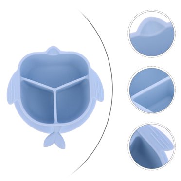 Vaisselle pour Enfants 1 Pce Assiettes Compartimentées en Silicone Sécuritaires pour Tout-Petits, Plat Compartimenté pour Bébé pour l'Apprentissage de l'Auto-alimentation