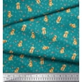 thumbnail image 3 of Soimoi Velvet Fabric Paw,Bone & Puppy Dog Decor Fabric Printed Yard 58 Inch Wide, 3 of 3