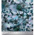 thumbnail image 1 of Soimoi Silk Fabric Star,Skull & Texture Decor Fabric Printed Yard 42 Inch Wide, 1 of 3