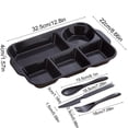 thumbnail image 3 of EGNMCR Kitchen Gadgets, Kitchen Accessories, Kitchen Utensils, Kitchen Tool Divided Plates Tray Dinnerware For Dinner Restaurant Family Party And Kitchen Microwave Dishwasher Safe p lastic Lunch b ox, 3 of 6