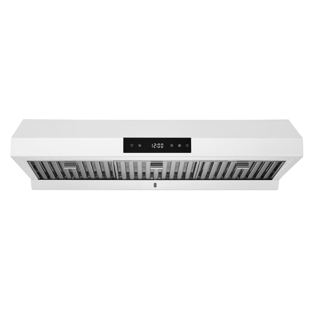 Hauslane Chef Series 36-Inch PS18 Under Cabinet Range Hood, Matte White Pro Performance Contemporary Design, Touch Screen, Dishwasher Safe Baffle Filters, Led Lamps, 3-Way Venting