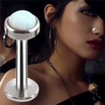 thumbnail image 4 of Opal Crystal Body Piercing Lip Nose Stud Labret Ring Bar Club Jewelry 6-8mm, 4 of 8