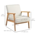 thumbnail image 3 of HOMCOM Fauteuil d'Appoint Moderne Mi-Siècle pour Salon Chambre, 3 of 10