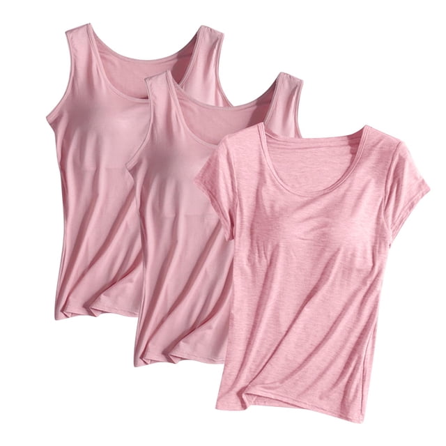Clearance & Promo,Women's Cotton Mat Shirt, No Steel Rim, Comfortable, Solid Color, Maternity, for Home/Office Flattering Design|20%Modal,40% Cotton,40% Polyester,Pink,Sopatenor