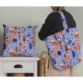 thumbnail image 5 of Soimoi Blue Poly Georgette Fabric Tree & Fox Folk Art Printed Fabric 1 Yard 42 Inch Wide, 5 of 5