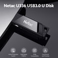 thumbnail image 4 of Netac Netac U336 256GB USB 3.0 Flash Drive - High-Speed, Virus-Proof, Anti-Delete, Black PC Material, Compact Design, 4 of 6