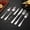 Silver-As shows, variant on Stainless Steel Cutlery Set, Elegant 6-Piece Knife, Fork & Spoon Set, Silver/Rose/Black/Multicolor, Durable Dining Utensils for Home Kitchen & Dining, Complete Cutlery for Special Occasions