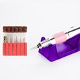thumbnail image 4 of pitrice Tour de Manucure Poignée de Perceuse à Ongles Antirouille Alliage d'Aluminium ABS Accessoires Format Compact Pratique Automatique Accessoires pour Ongles Poignées de Machine Rose Pâle, 4 of 9