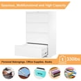thumbnail image 3 of AOBABO 4 Drawer Lateral File Cabinet w/ Lock for Letter/Legal Size Paper, White, 3 of 10