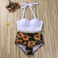 thumbnail image 3 of EYIIYE Women Flower Print Bikini Set High Waist Swimming Suits, 3 of 5