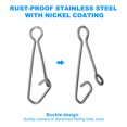 thumbnail image 3 of Unique Bargains 167Lbs Stainless Steel Fishing Snaps Swivels Clips Quick Change Black 150 Pack, 3 of 6