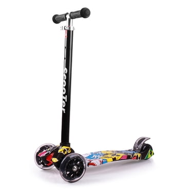 Amdohai Foldable Scooter for Kids 3 Wheel Scooter with Light Up Wheels Kick Scooter for Toddlers 3-8 Year with Adjustable Height Lightweight Scooter