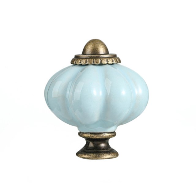 Decodeary Practical Pumpkin Kitchen Handles For Cabinets And Drawers Not Easy To Rust Light blue