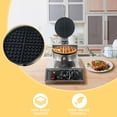 thumbnail image 2 of Commercial Waffle Maker,1200W Stainless Steel Nonstick Round Waffle Iron with 122℉ to 572℉ Temp Range & Time Control,for Household Bakeries Snack Bar,Black, 2 of 8