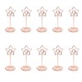 thumbnail image 2 of Support de Chiffres de Table 10 Pcs Forme Ronde en Métal Porte-Cartes Pratique Centres de Table Pince en Papier Décoration de Mariage Déco de Table Étoile Or rose, 2 of 7