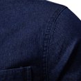 thumbnail image 2 of Long Sleeve Tops,Man Long Sleeve Solid Color Lapel Button Fallow T-Shirt,Long Sleeve Top, 2 of 5