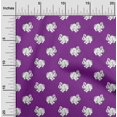 thumbnail image 1 of oneOone Cotton Silk Fabric Rabbit Block Print Fabric By The Yard 42 Inch Wide, 1 of 4