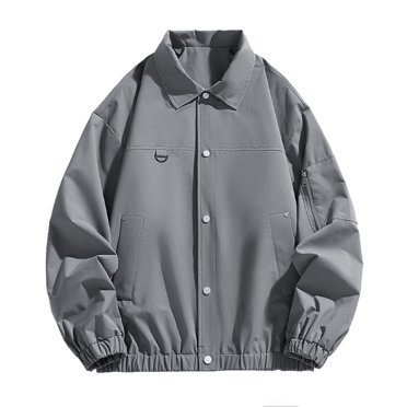 TJAZFJPA Mens Casual Jacket Big and Tall Spring and Autumn Winter New Jacket Men's Baseball Trend Thin Casual Jacket Casual Jacket Canvas Jacket Casual Jackets for Men Fall