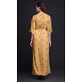thumbnail image 4 of Bimba Rayon Leaves & Magnolia Floral Printed Womens Long MaxiDressGown With Side Slit-Large, 4 of 6