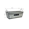 thumbnail image 4 of Rae Dunn â€˜Market Freshâ€™ Metal Lined Basket - Rustic, Farmhouse, Vintage Style with Wire and Fabric - Storage Organizer for Kitchen, Pantry, Laundry Room, Closet, Nursery, Office - Cute Home DÃ©cor, 4 of 4