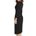 thumbnail image 1 of LLYwey Deals Robes de Demoiselle d'Honneur Femmes Mode Bohème Col Rond Manches Longues Mini Longueur Robe en Tricot Nouvelles Robes de Soirée Noires P, 1 of 6