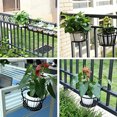 thumbnail image 4 of Hanging Railing Iron Planter Baskets Flower Pot Holder Hanger Metal Fence Rail for Patio Balcony Porch Fence, 4 of 5