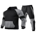 thumbnail image 1 of Mens Sweatsuits 2 Piece Hoodie Tracksuit Sets CasualColor Block Jogging Suits for Men, 1 of 4