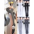 thumbnail image 4 of ZAXARRA Bas Cuisse en Coton pour Femmes au-Dessus du Genou Chaussettes Extra Longues, 4 of 5