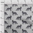 thumbnail image 1 of oneOone Silk Tabby Fabric Fox Block Printed Craft Fabric BTY 42 Inch Wide, 1 of 4