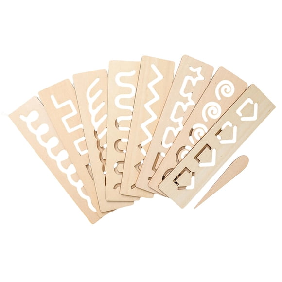 Tachiuwa Montessori Wooden Tracing Board Preschool Learning Toys for 3 4 5 Years Old Learning to Write Toddler Writing Board for Beginners Wood Tracing Board - Geometric Geometric Patterns